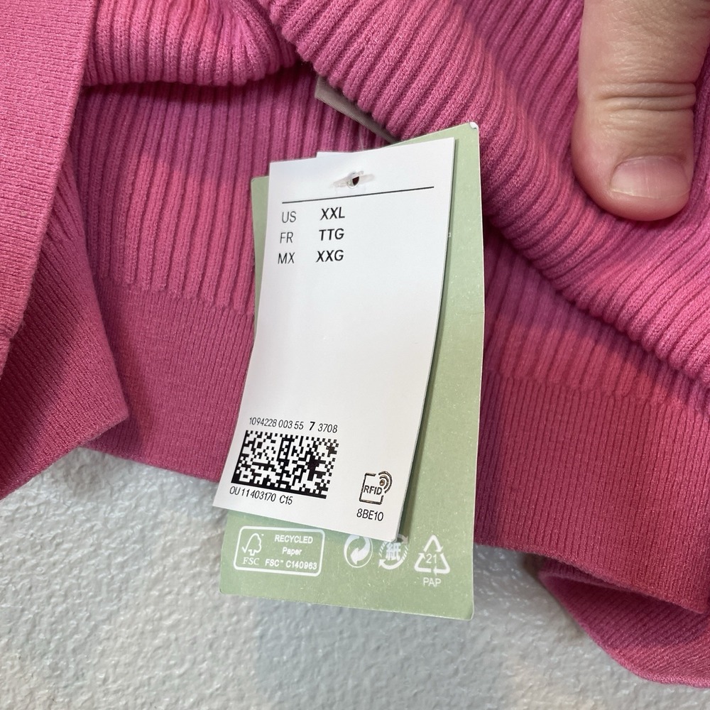 H&M Viscose Blend Crop Top Pink - Picture 3 of 6